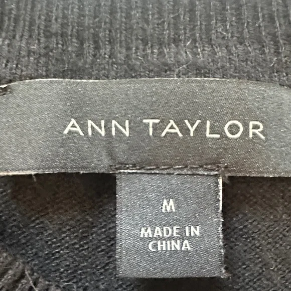 Ann Taylor Black Cardigan with Gold Chain Design - Picture 6 of 7